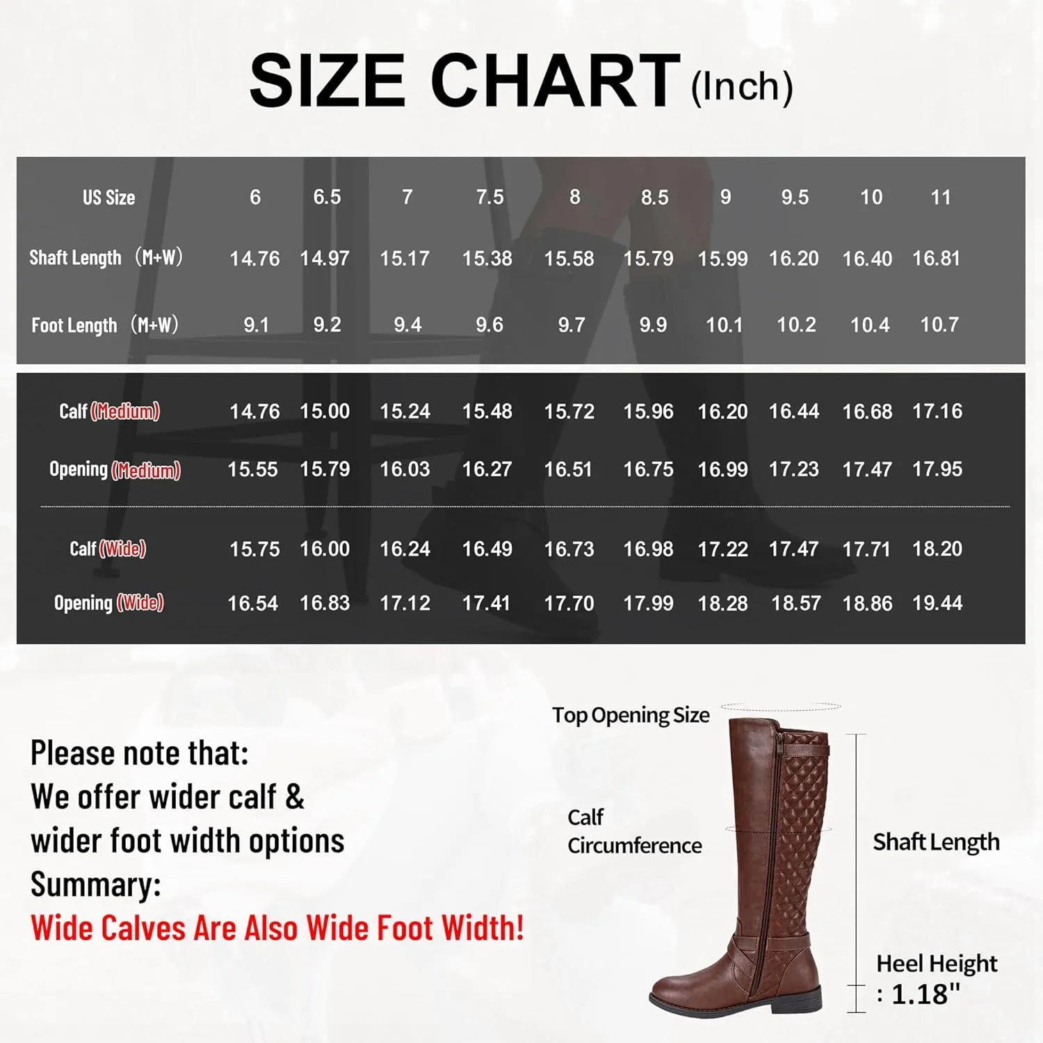 Jeossy Women's Knee High Riding Tall Boots, Comfortable with Metal Buckle and Zipper Boots with Wide Calf