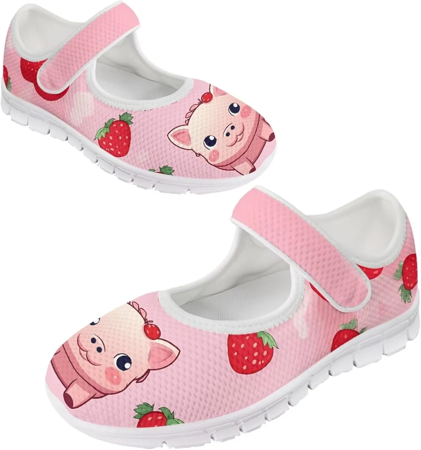 JoyLamoria Cartoon Cat Slip on Walking Shoes Women s Mary Jane Flats,Breathable Comfort Low Heel Slip-on Barefoor Diabeti Shoes