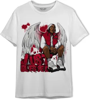 Just Blessed T-Shirt to Match 12s Retro Red Taxi - Sneaker Matching Shirt, Unisex Tee Match Sneakers, Urban Streetwear Clothing, Sneaker Graphic Tees Design Printed