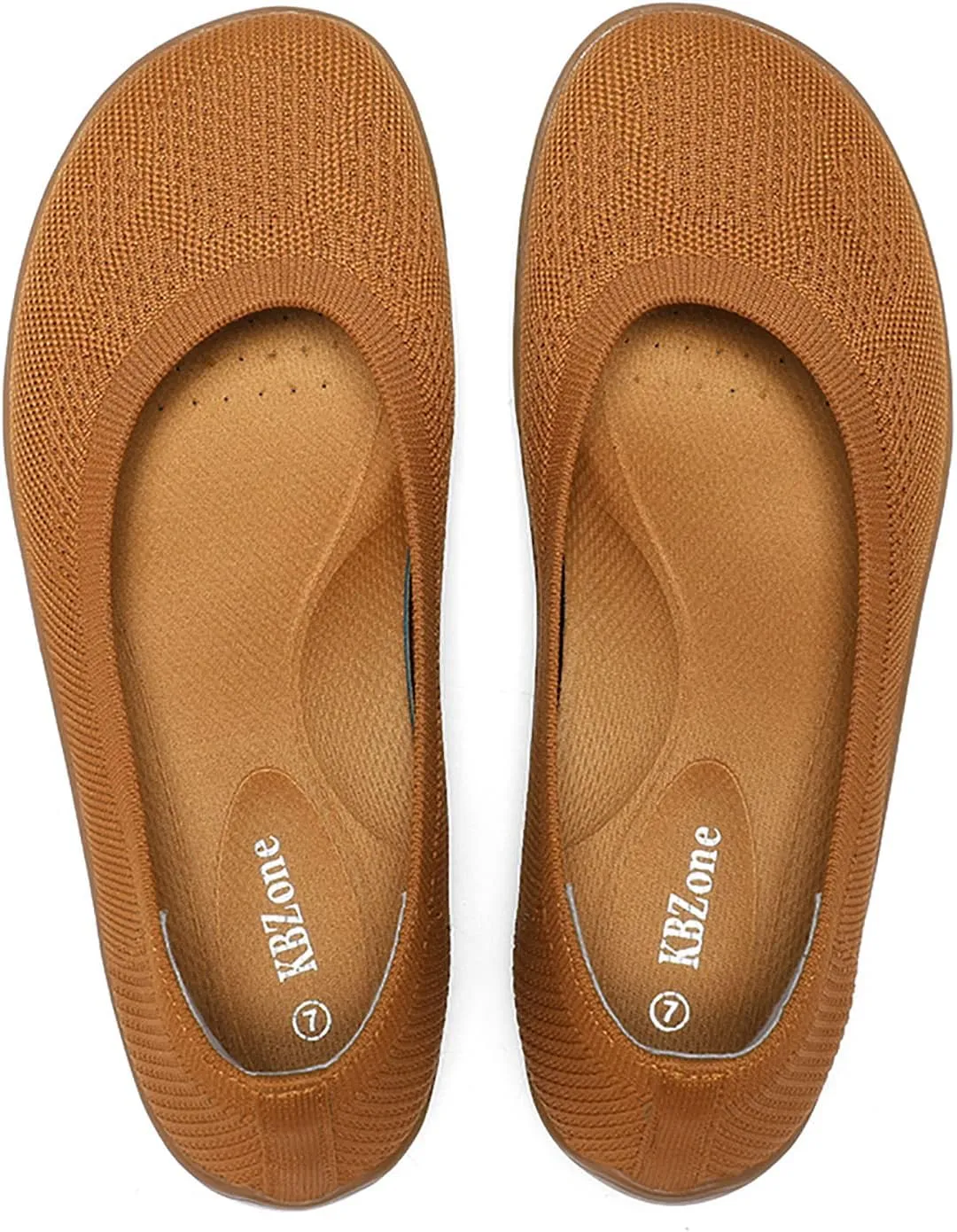 KBZone Women's Flats Slip on Ballet Flats Wide Toe Box Comfortable Walking Shoes