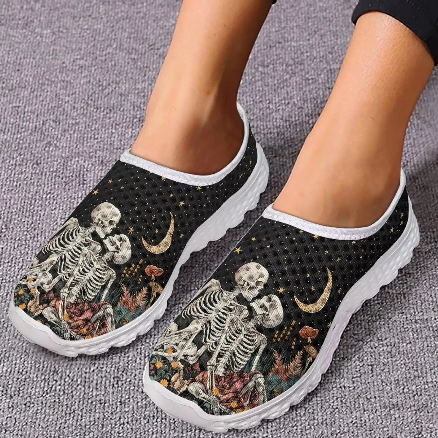 KEIAHUAN Trendy Running Shoes for Women Sneakers, Casual Lightweight Training Shoes Non-Slip Athletic Tennis Shoes