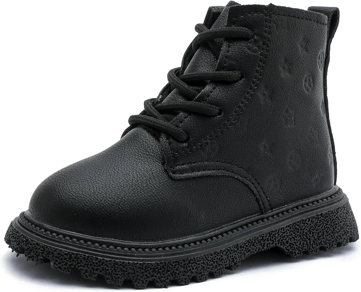 Kids Ankle Boots with Side Zipper Lace Up for Toddler Littel Kid Boys and Girls for Outdoor Play and Everyday Wear