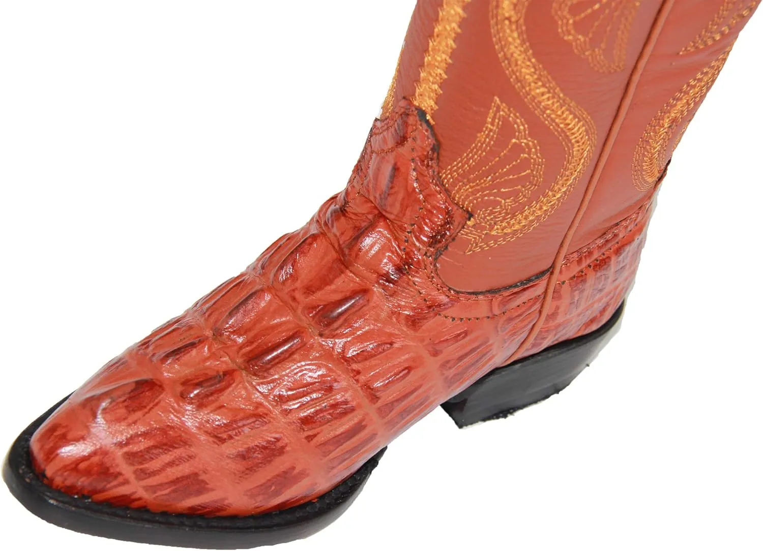 Kids Crocodile Alligator Print Western Cowboy Leather Boots Toddler Little Kid