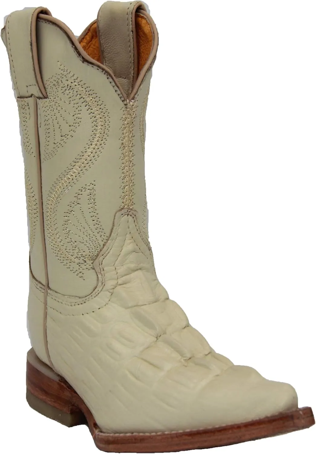 Kids Crocodile Alligator Print Western Cowboy Leather Boots Toddler Little Kid