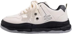 Korean Chunky White Sneakers | Kawaii Academy Style | Cloud Sole & Hidden Heel Lift | Comfortable Dad Shoes for Women | Trendy Outfit | Gift for Daughter | Travel-Friendly