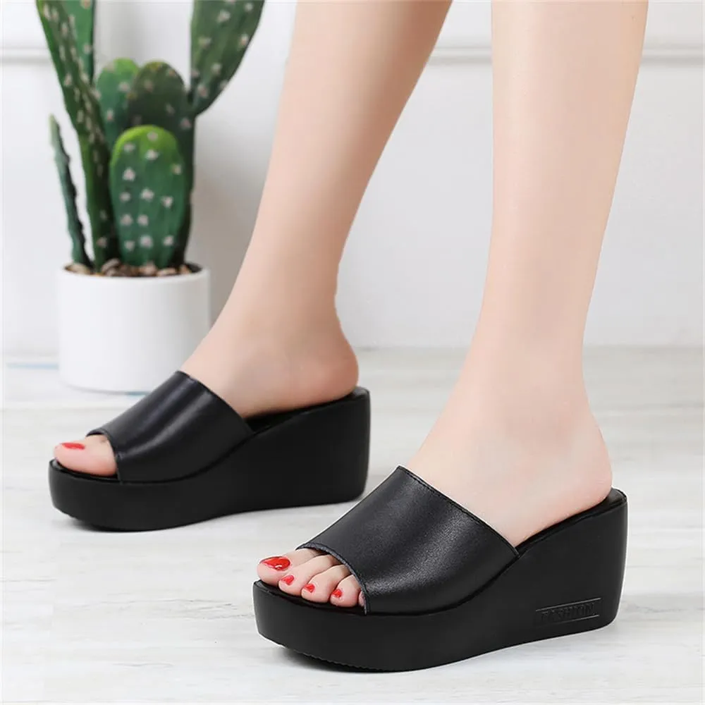 Ladies Platform Sandals - Casual Fashion Wedge Summer Beach Shoes - Comfortable Lightweight Slippers - Z Shape Ladies Rhinestone Wedge Sandals