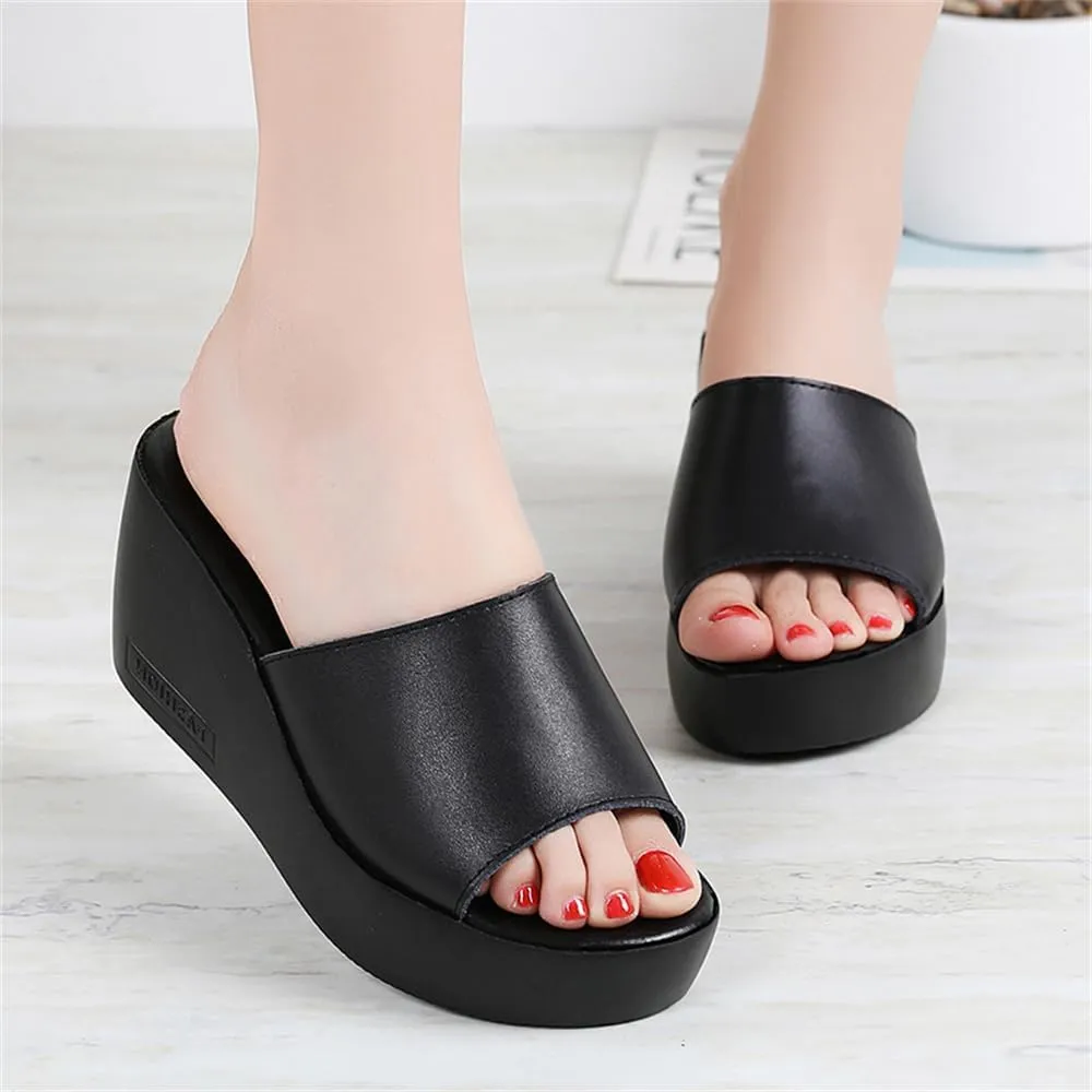 Ladies Platform Sandals - Casual Fashion Wedge Summer Beach Shoes - Comfortable Lightweight Slippers - Z Shape Ladies Rhinestone Wedge Sandals