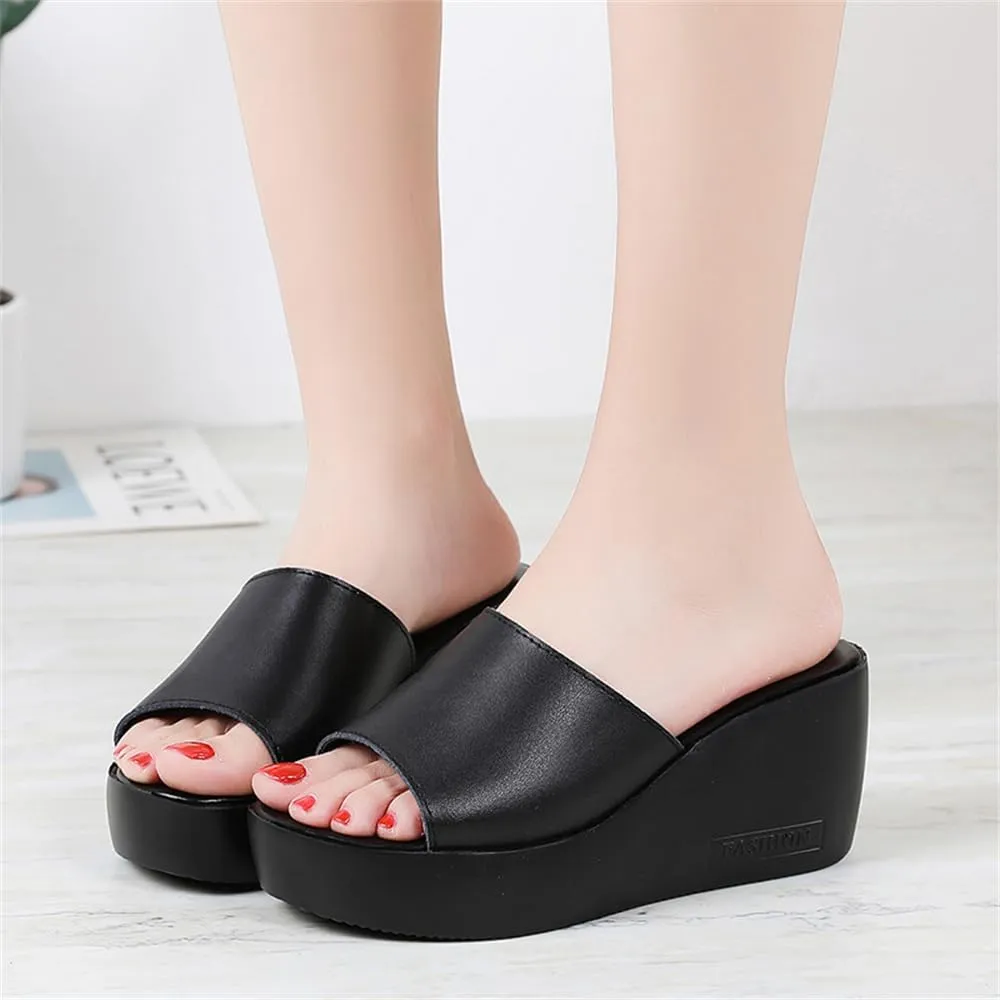 Ladies Platform Sandals - Casual Fashion Wedge Summer Beach Shoes - Comfortable Lightweight Slippers - Z Shape Ladies Rhinestone Wedge Sandals