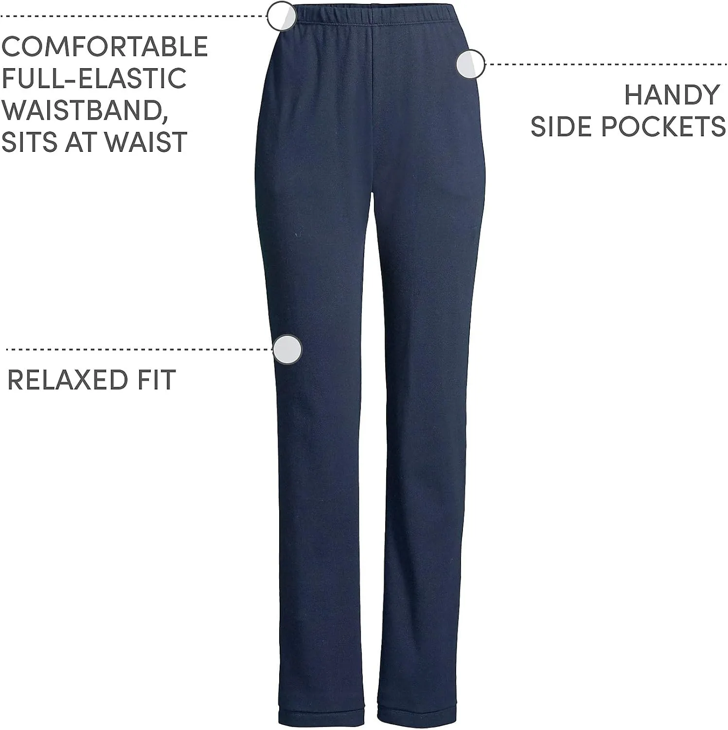 Lands' End Women's Sport Knit High Rise Pants