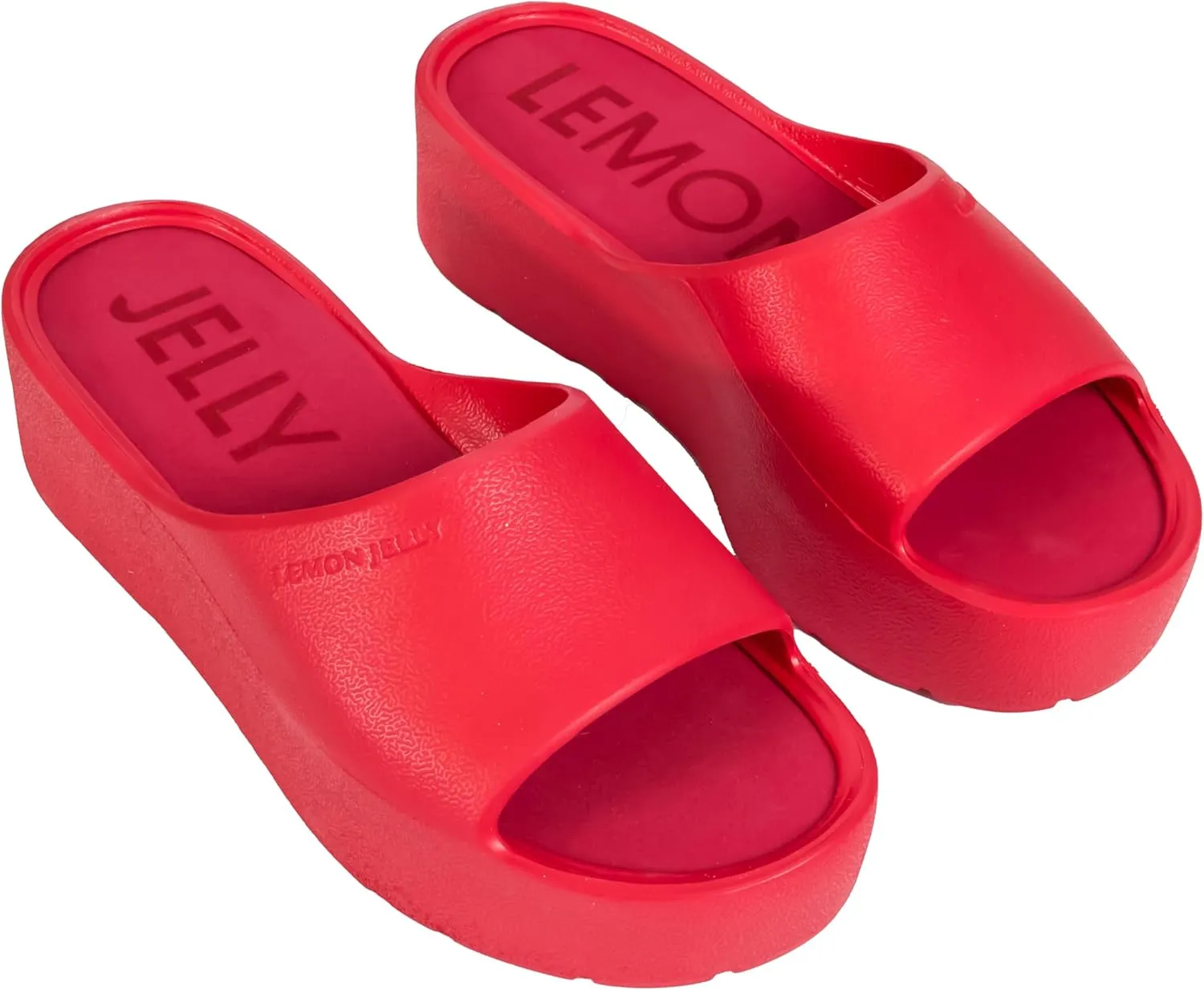 Lemon Jelly Women's Sunny Platform Sandals - Cute Water-Friendly Comfort Wedges for the Beach or Casual Wear - Super Lightweight Slip-On Flip Flops for Ladies