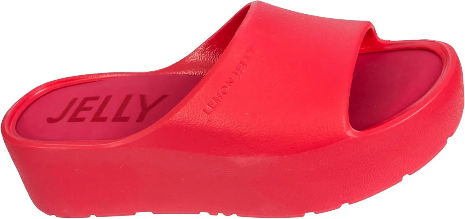 Lemon Jelly Women's Sunny Platform Sandals - Cute Water-Friendly Comfort Wedges for the Beach or Casual Wear - Super Lightweight Slip-On Flip Flops for Ladies