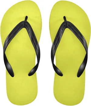 Lemon Yellow Womens Flip Flops Summer Beach Sandals Casual Thong Slippers Comfortable Shower Slippers Non Slip Water Sandals shoes XXL