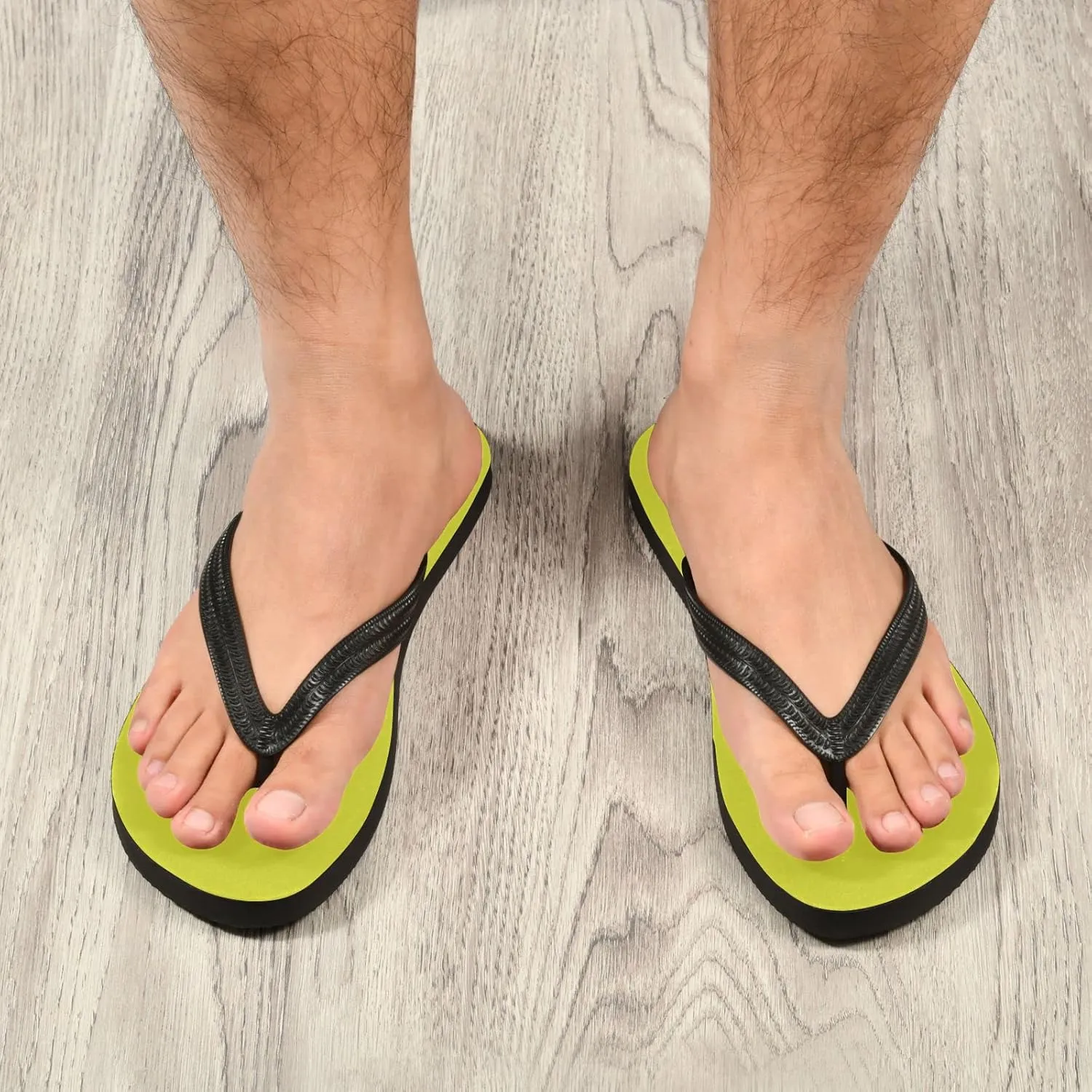 Lemon Yellow Womens Flip Flops Summer Beach Sandals Casual Thong Slippers Comfortable Shower Slippers Non Slip Water Sandals shoes XXL