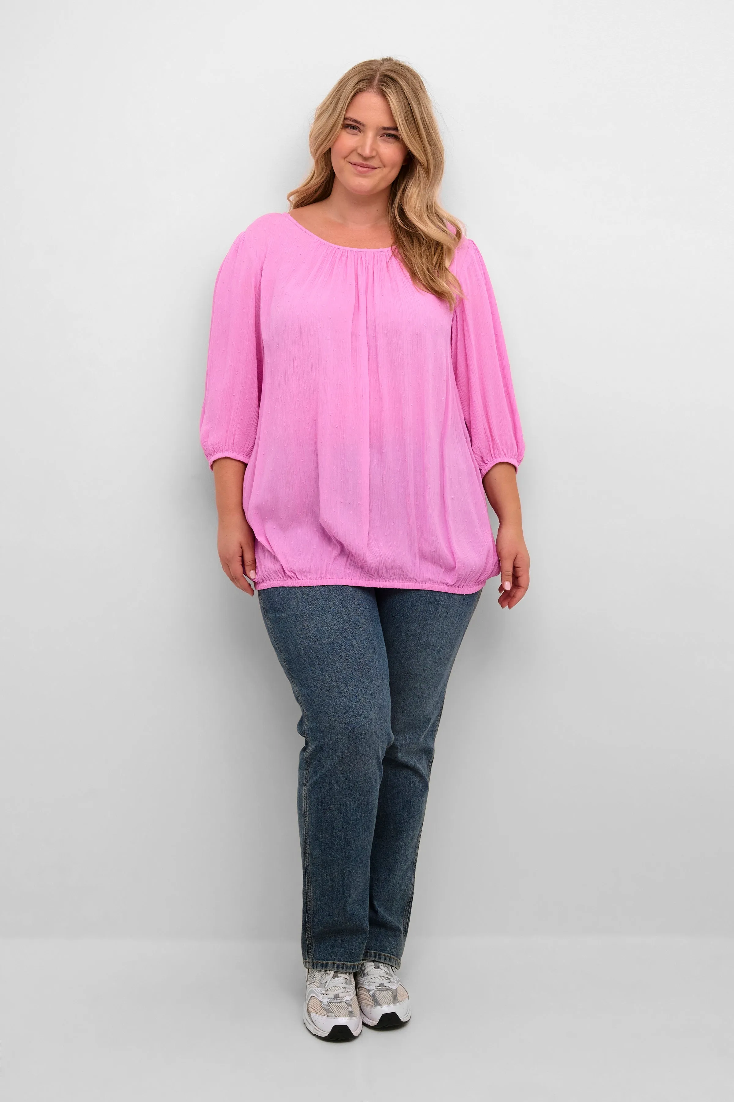 Luchtige Viscose Blouse In Cyclamen Roos