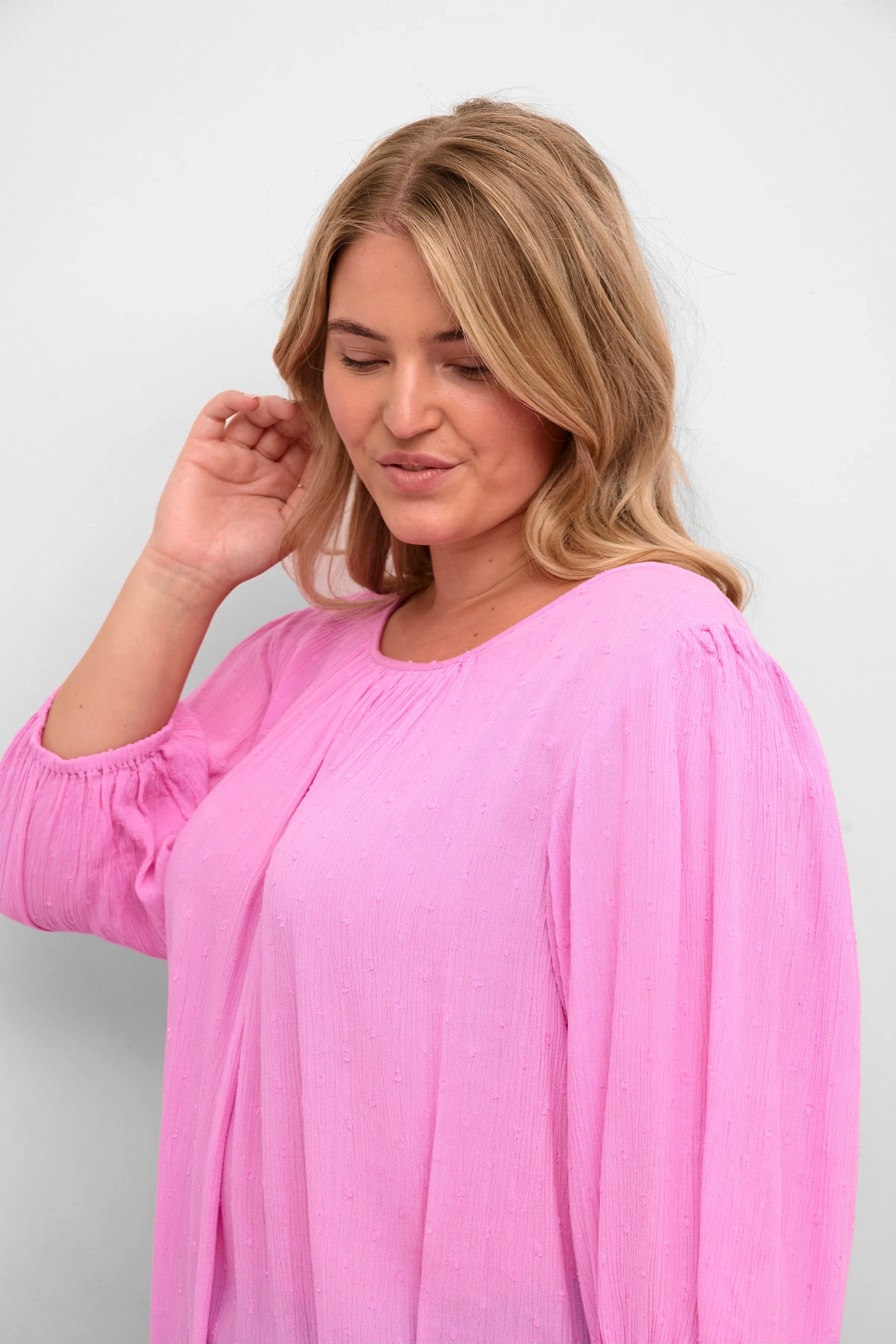 Luchtige Viscose Blouse In Cyclamen Roos