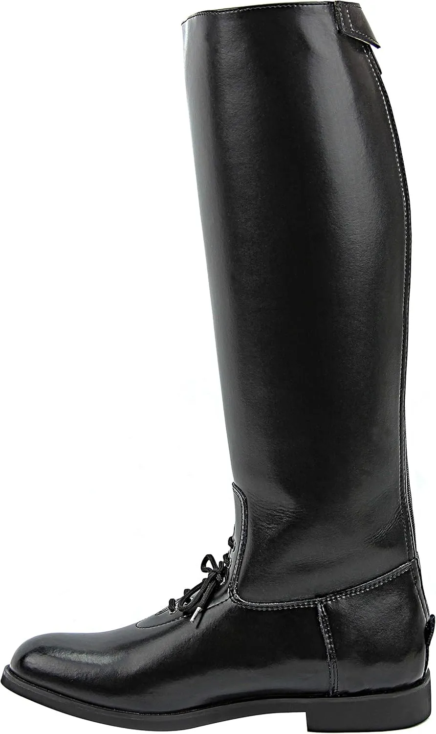 MB-2 Men's Mens Motorcycle Police Patrol Leather Tall Knee High Riding Boots Color Black
