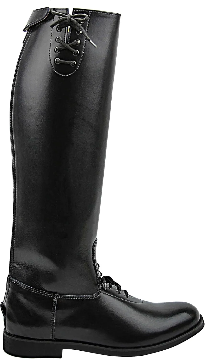 MB-2 Men's Mens Motorcycle Police Patrol Leather Tall Knee High Riding Boots Color Black
