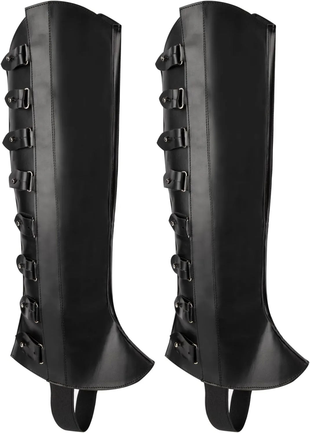 Medieval Boot Cover Men Faux Leather Pirate Renaissance Boot Covers for Halloween Cosplay Costume