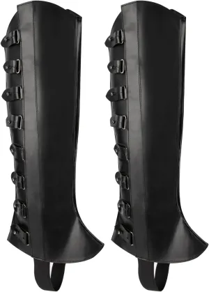 Medieval Boot Cover Men Faux Leather Pirate Renaissance Boot Covers for Halloween Cosplay Costume