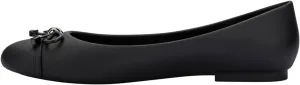 Melissa Doll V Jelly Flats for Women - Soft & Flexible Ballet Flats for Women, Bow Applique, Slip-on Closed-Toe Jelly Shoes