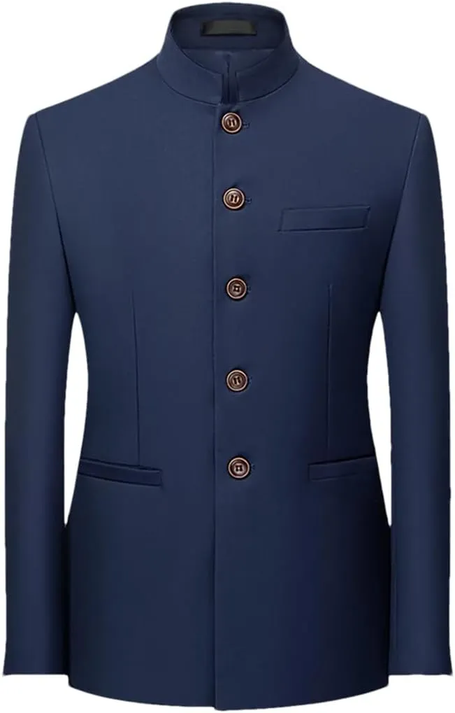 Men’S Blazer Single Breasted Long Sleeve Regular Length Casual Wedding Business Suit Coat