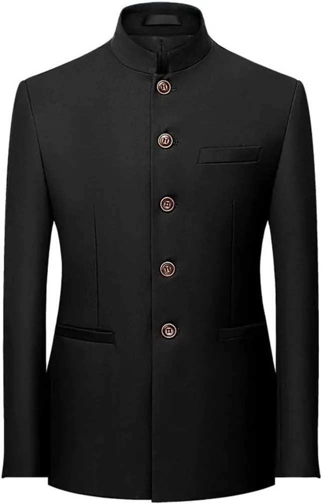Men’S Blazer Single Breasted Long Sleeve Regular Length Casual Wedding Business Suit Coat
