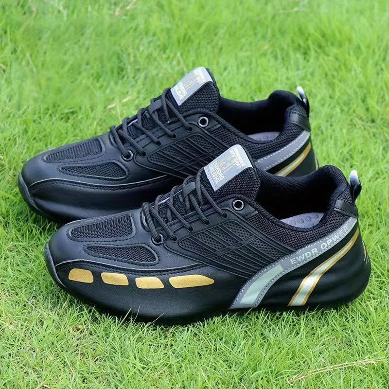 Men's Color Block Trendy Sneakers for Outdoor Activities, Casual Soft Sole Shoes Non Slip Comfy Jogging Shoes