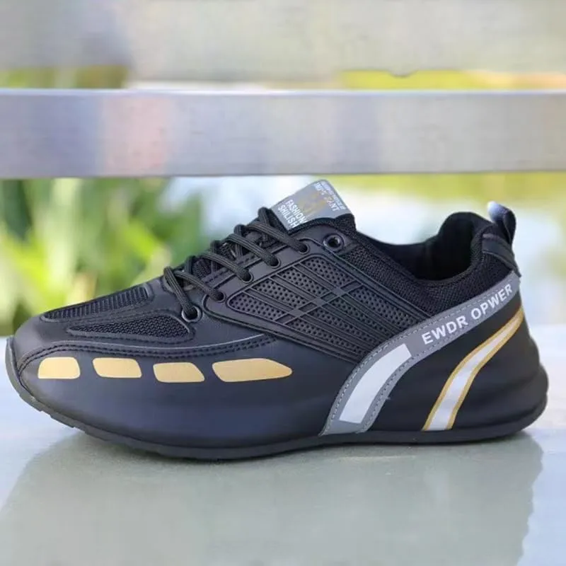 Men's Color Block Trendy Sneakers for Outdoor Activities, Casual Soft Sole Shoes Non Slip Comfy Jogging Shoes