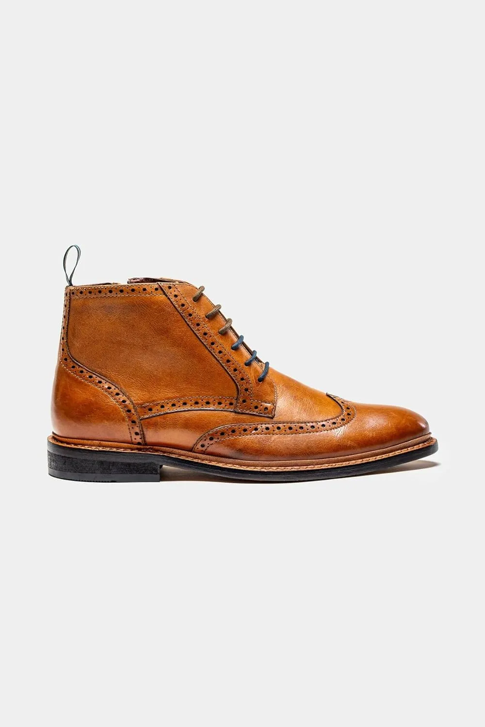 Mens Genuine Leather Ashmoor Lace Up Boots Goodyear Welted Brogue Ankle Smart Casual Shoes