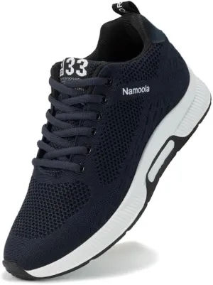 Men's Invisible Height Increasing Elevator Shoes Lightweight Sport Shoes Height-Boosting Non-Slip Sneakers 2.4'' Taller