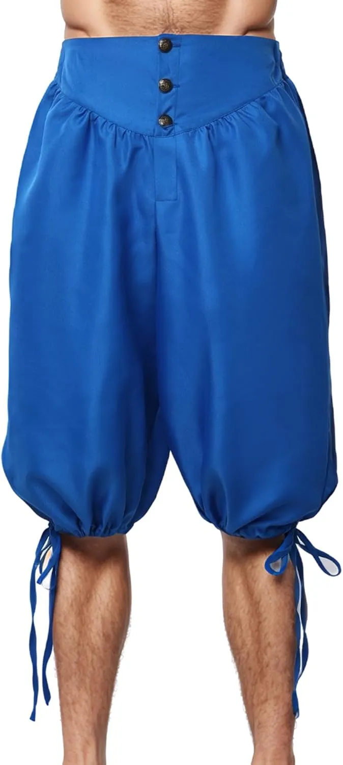 Men's Pirate Shorts Mens Knickers Colonial Pants Renaissance Costume Viking Shorts