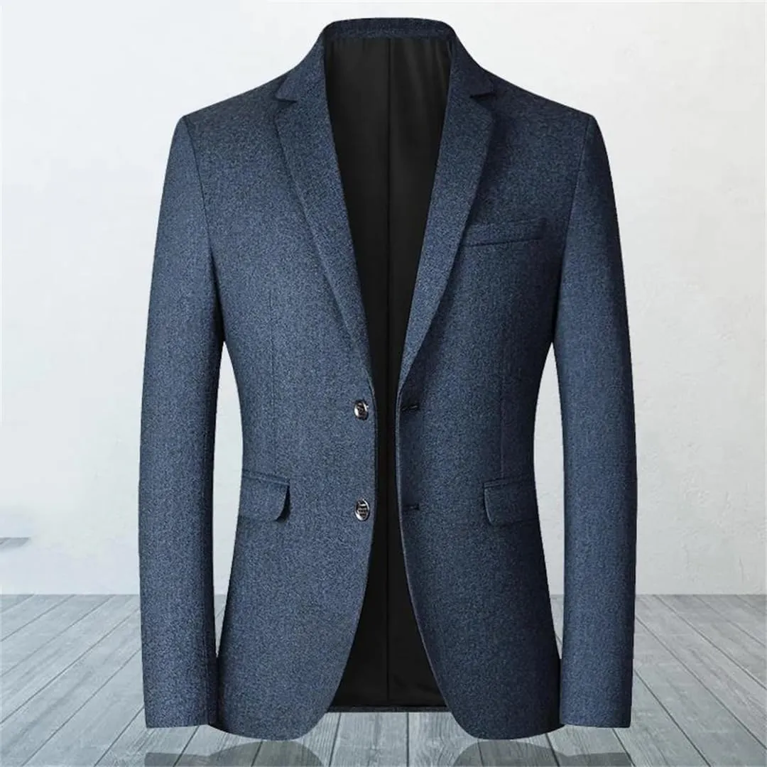 Men’S Slim Fit Single Breasted Notched Collar Long Sleeve Regular Length Business Casual Blazer