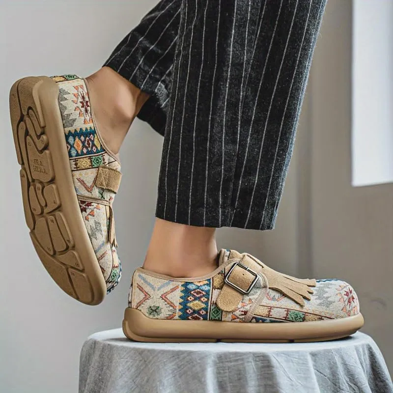 Men's Slip-On Casual Shoes - Breathable Fabric Upper, Comfortable Sneakers for Outdoor Streetwear,