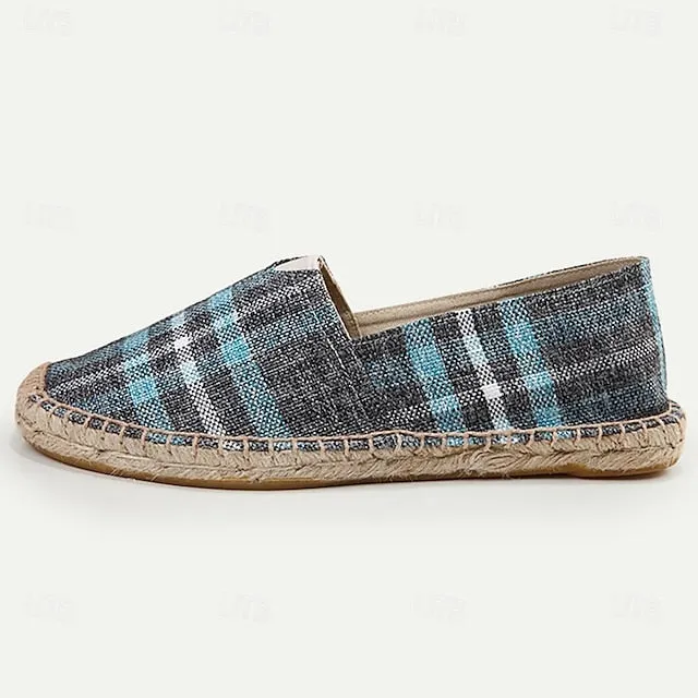 Men's Slip-On - Comfortable Canvas Espadrilles Summer Trendy Plaid All-in-one collection