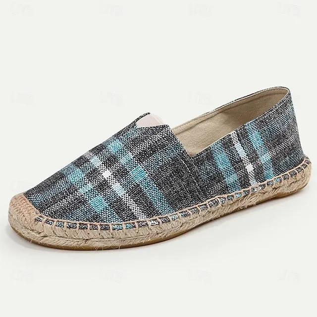 Men's Slip-On - Comfortable Canvas Espadrilles Summer Trendy Plaid All-in-one collection