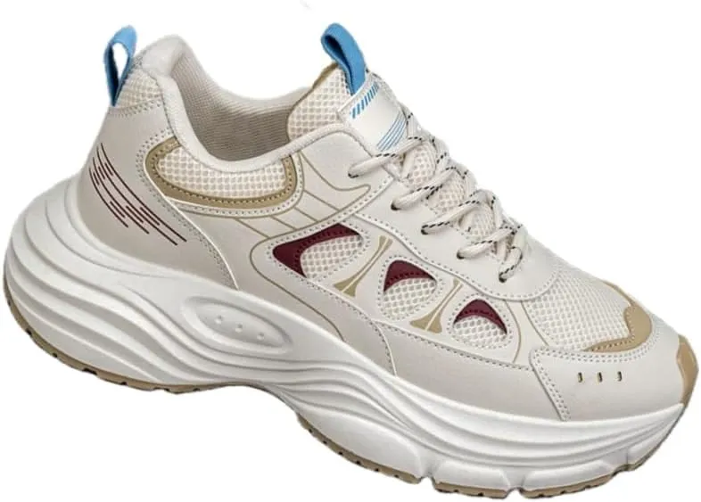 Men's Trendy Chunky Sneakers - Mesh Breathable Design with Height-Boosting Comfort | Street Style Shoes for Casual & Light Sports
