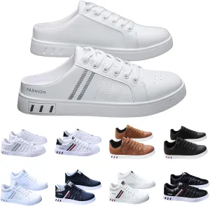 Men's Trendy Street Style Low Top Slip On Shoes, Comfortable Anti-slip Lace-up Wearable Sneakers, Suitable for Men's Outdoor Sports Hiking Running Shoes