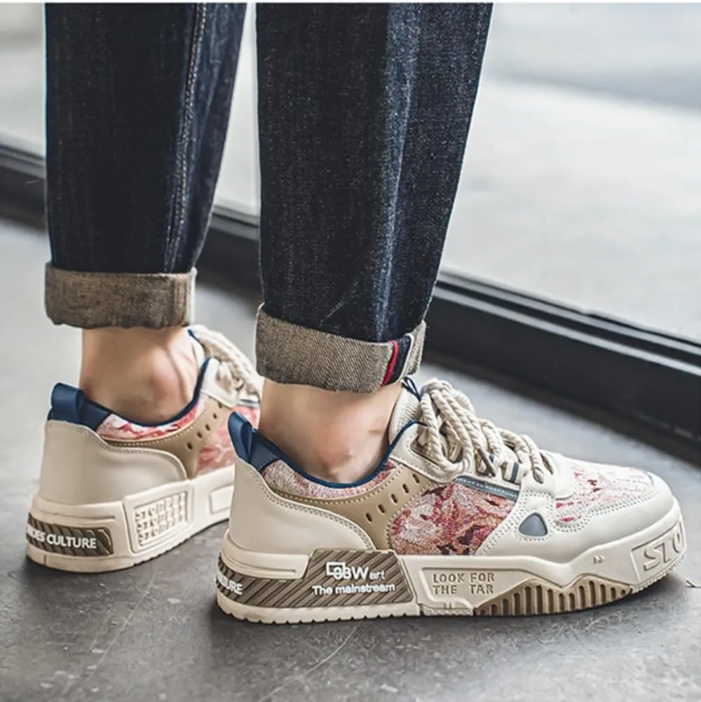 Men's Trendy Stylish Sneakers - Comfortable and Durable for Street Style and Skateboarding - Fashion Trendy Design