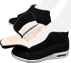 Mens Womens Wide Diabetic Shoes Slippers, Adjustable Winter Warm Boots Lightweight Elderly Walking Shoes for Swollen Feet Edema Indoor Outdoor Widening Shoes