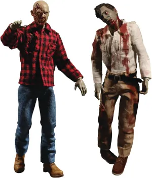 Mezco Toys One: 12 Collective: Dawn of The Dead Fly Boy & Plaid Zombie Action Figure 2 Pack