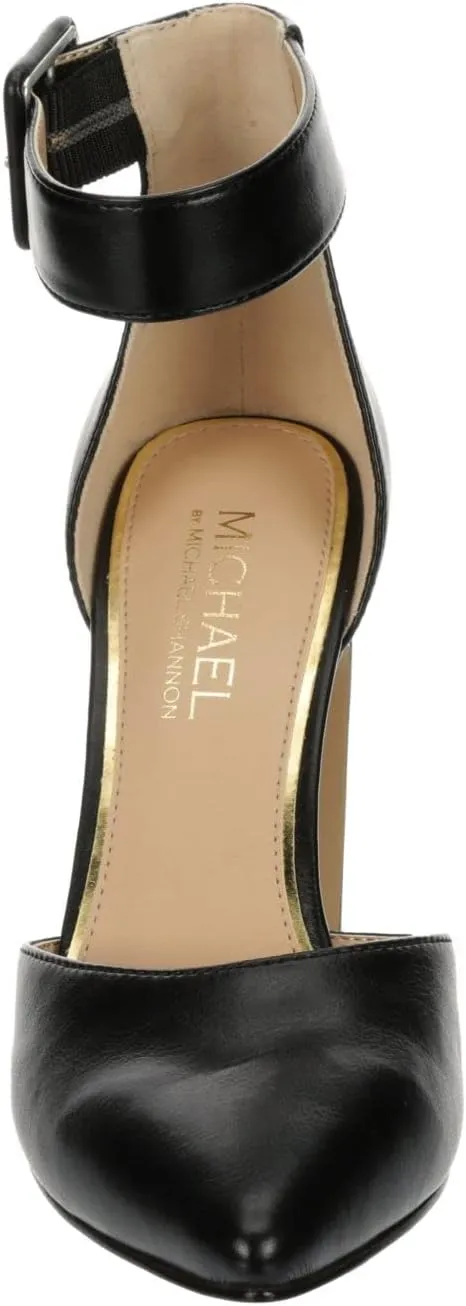 Michael By Michael Shannon Rosalie - Women's Closed Pointed Toe Block High Heel Ankle Strap Dress Sandals