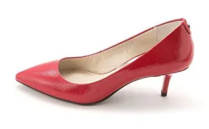 Michael Kors Flex Kitten Pump Pointed Toe Classic Pumps Chili Patent Size 95