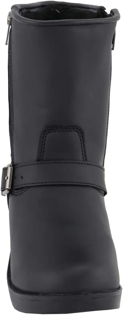 Milwaukee Leather MBL9475 Women's Classic Black Engineer Style Fashion Motorcycle Riding Boots w/Side Zipper - 6