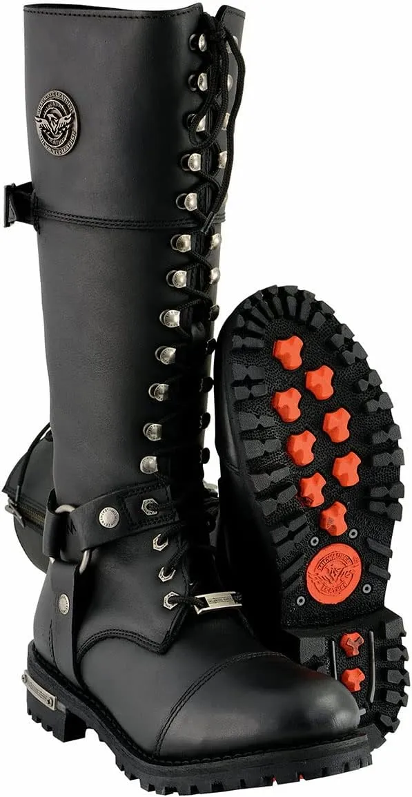 Milwaukee Leather Women's Premium Leather Motorcycle Harness Boots Collection MBL - 10