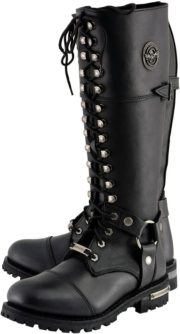 Milwaukee Leather Women's Premium Leather Motorcycle Harness Boots Collection MBL - 10
