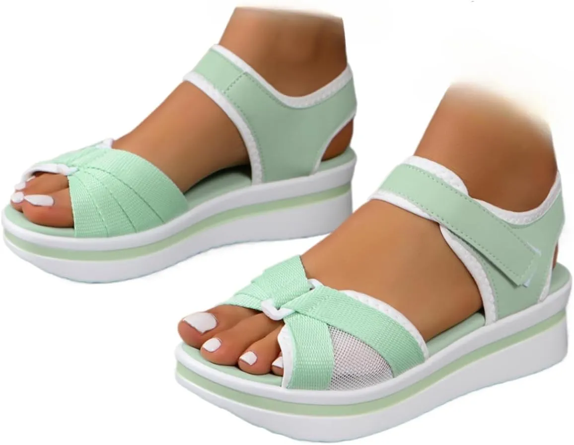 Mint Green Sandals for Women Platform Beach Summer Plus Size Mary Janes Cute Dressy Boho Bohemia Alternative Hiking Pumps Cruise Swimming Pool Rave Parties Gifts Festivals Holiday Vacation