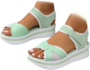 Mint Green Sandals for Women Platform Beach Summer Plus Size Mary Janes Cute Dressy Boho Bohemia Alternative Hiking Pumps Cruise Swimming Pool Rave Parties Gifts Festivals Holiday Vacation