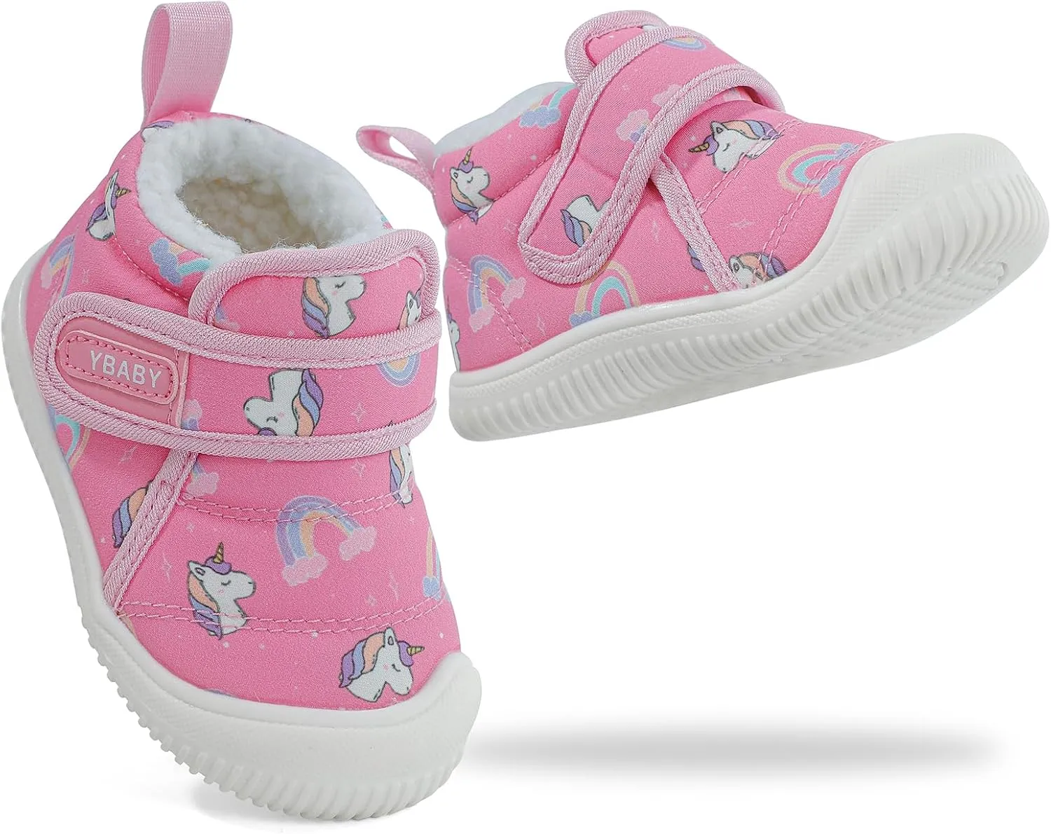 MK MATT KEELY Baby Winter Warm Shoes for Infant Boys Girls Toddler Plush Lining Snow Boots Soft Sole Non-Slip Walking Shoes Outdoor Faux Fur Booties