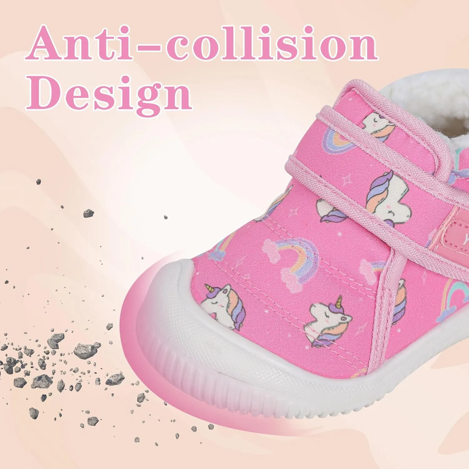 MK MATT KEELY Baby Winter Warm Shoes for Infant Boys Girls Toddler Plush Lining Snow Boots Soft Sole Non-Slip Walking Shoes Outdoor Faux Fur Booties