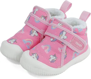 MK MATT KEELY Baby Winter Warm Shoes for Infant Boys Girls Toddler Plush Lining Snow Boots Soft Sole Non-Slip Walking Shoes Outdoor Faux Fur Booties